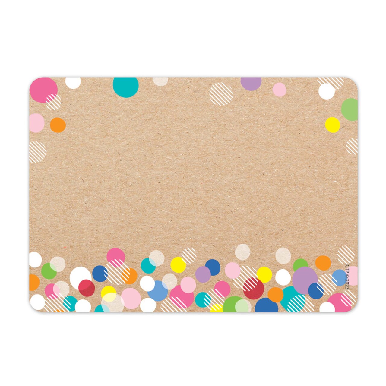 Krafty Pop Colorful Kraft Bubbles Labels, 2-1/2" x 3-1/2", Pack of 36